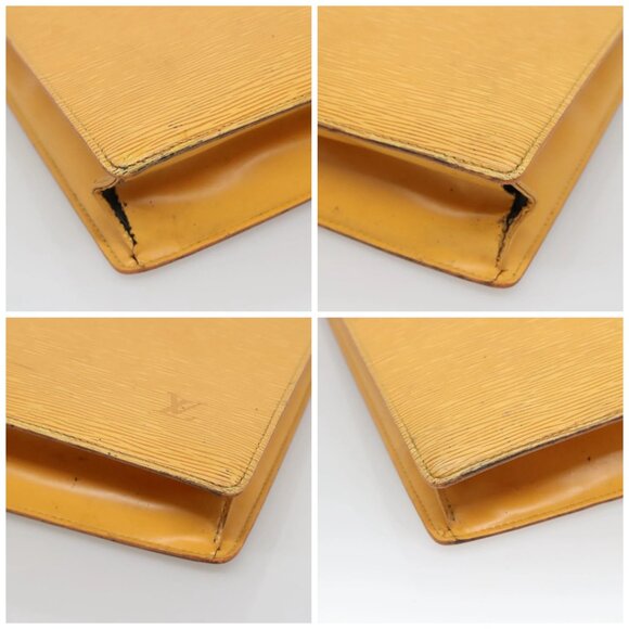 LOUIS VUITTON Epi Sac Plat Hand Bag Yellow - Picture 15 of 15